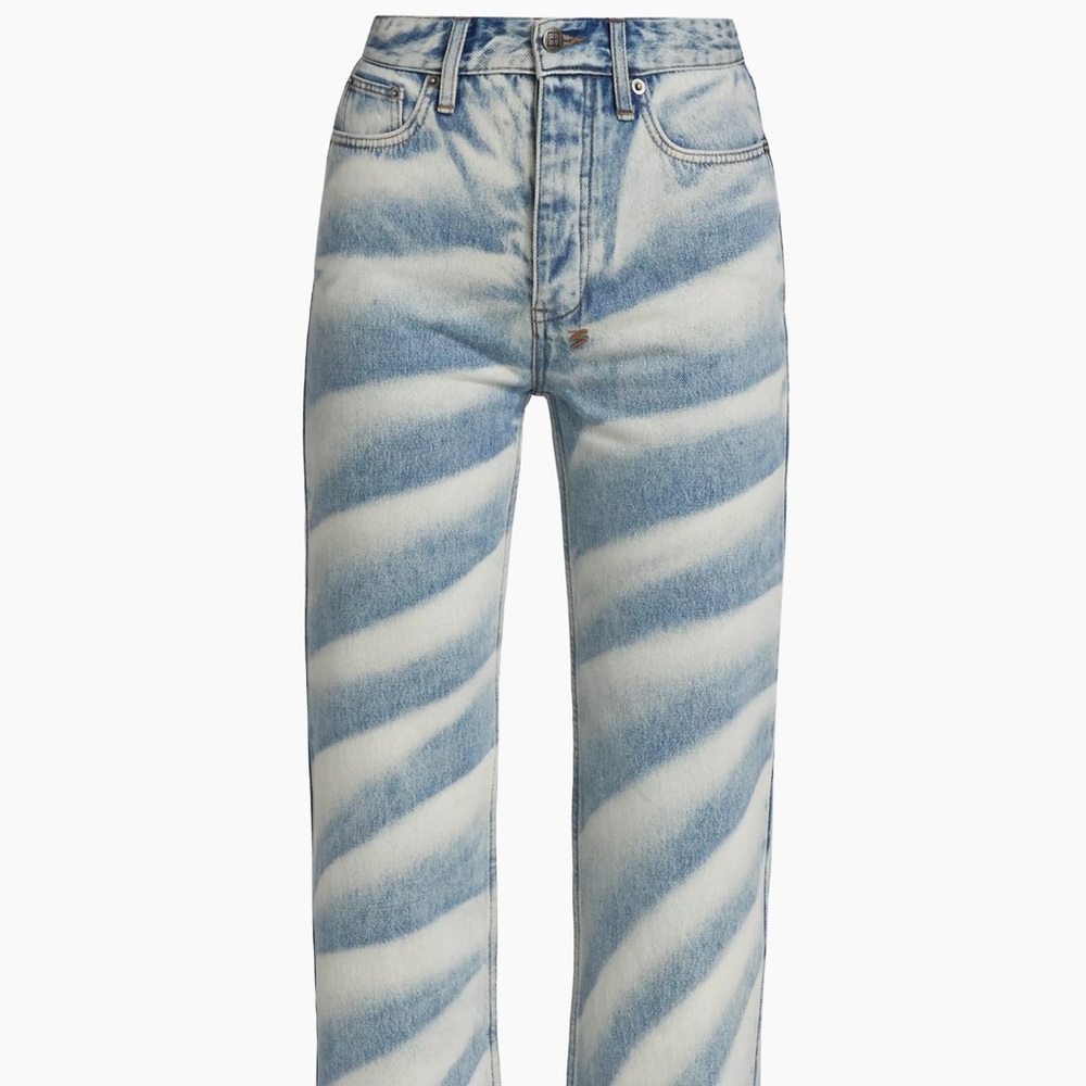 Brooklyn Stroke High-Rise Rigid Straight-Leg Jeans